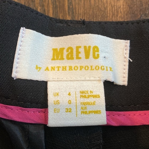Anthropologie Maeve black shorts size 0 new with tags - Picture 2 of 10